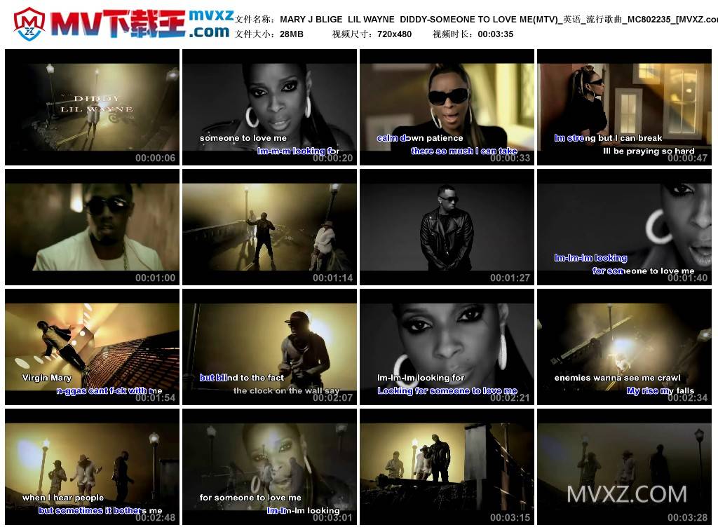 MARY J BLIGE LIL WAYNE DIDDY-SOMEONE TO LOVE ME(MTV)_英语_流行歌曲_MC802235